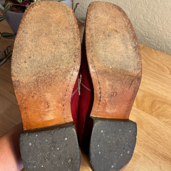 90s Vintage John Fluevog Buick Park Ave Diamond Loafers - Burgundy Women’s 6 - Picture 9 of 11